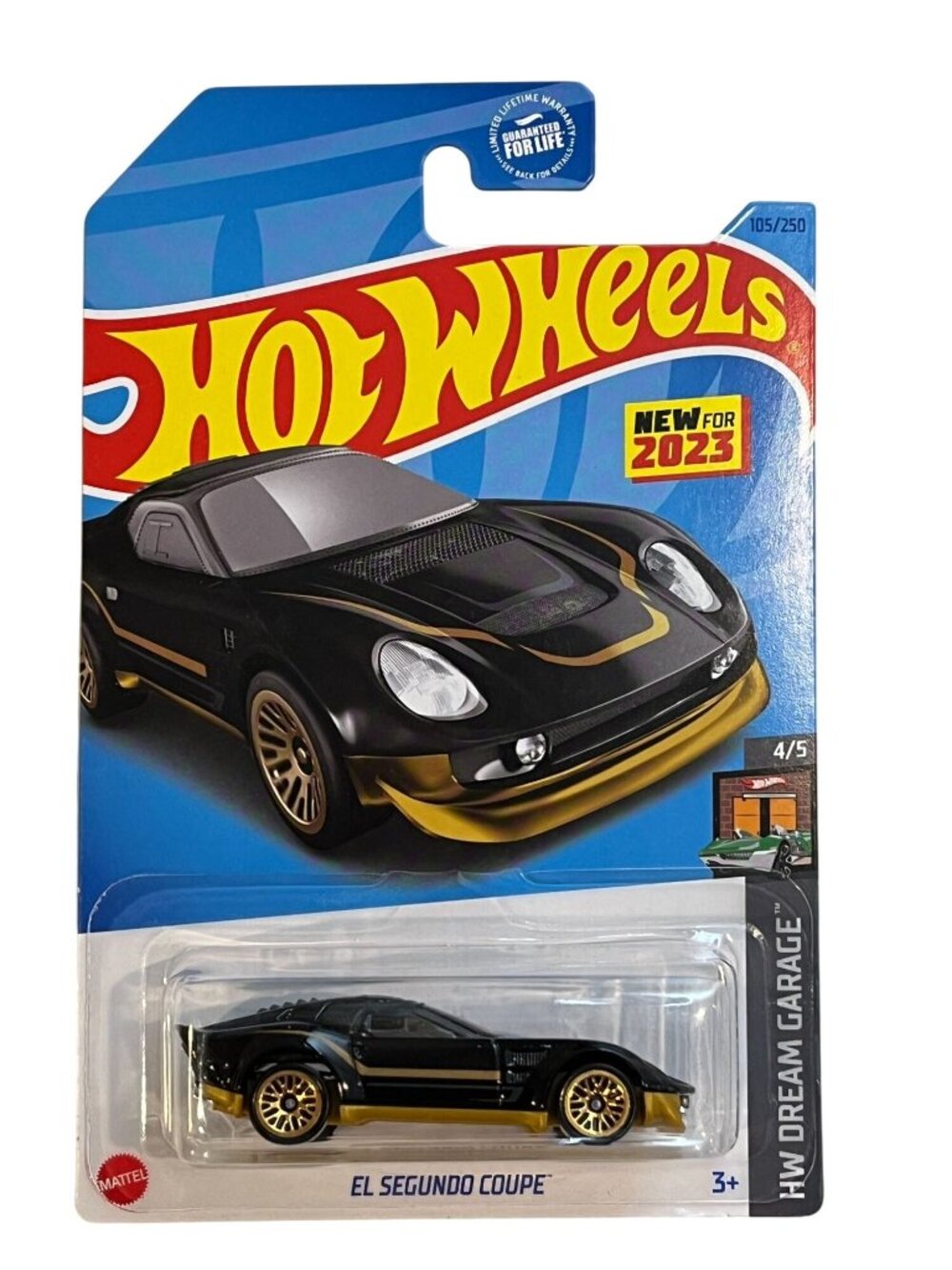 Hot Wheels El Segundo Coupe Black Gold HW Dream Garage 2023 Diecast